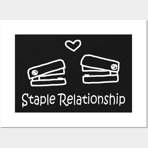 Staple Relationship White Wall Art by PelicanAndWolf